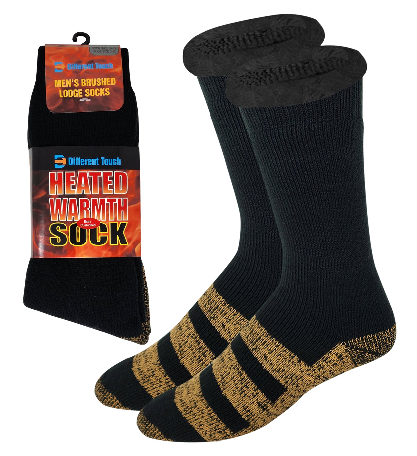 Heated Non-Skid Socks, Cushioned Heavyweight