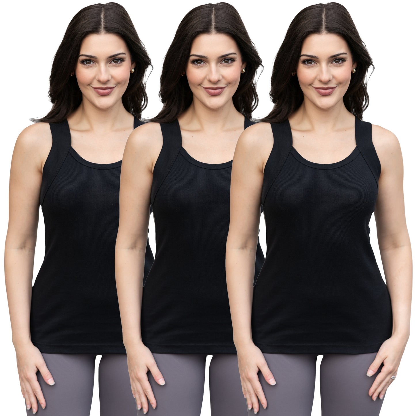 Different Touch Women Tank Tops (3 Pack)
