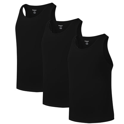 Men’s Bamboo Rayon Undershirt Tank Tops | Big & Tall A-Shirts (3-Pack)