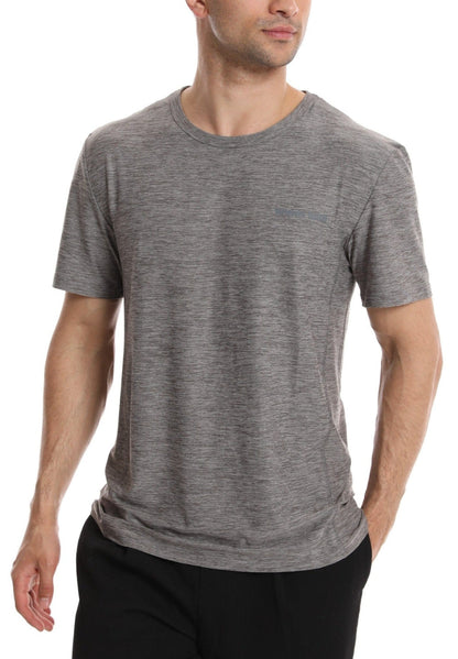 Active men’s crew neck workout t-shirt moisture-wicking