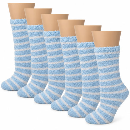 Non-Slip Hospital Slipper Socks for Women – Cozy Fuzzy Grip Socks (6 Pairs)