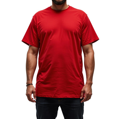 Crew Neck Short Sleeve T-Shirts | Big & Tall USA Assorted 100% Cotton | Men's (6 Pairs)