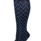 Knee High Compression Socks | Zip Lines Design | Women's (1 Pair)