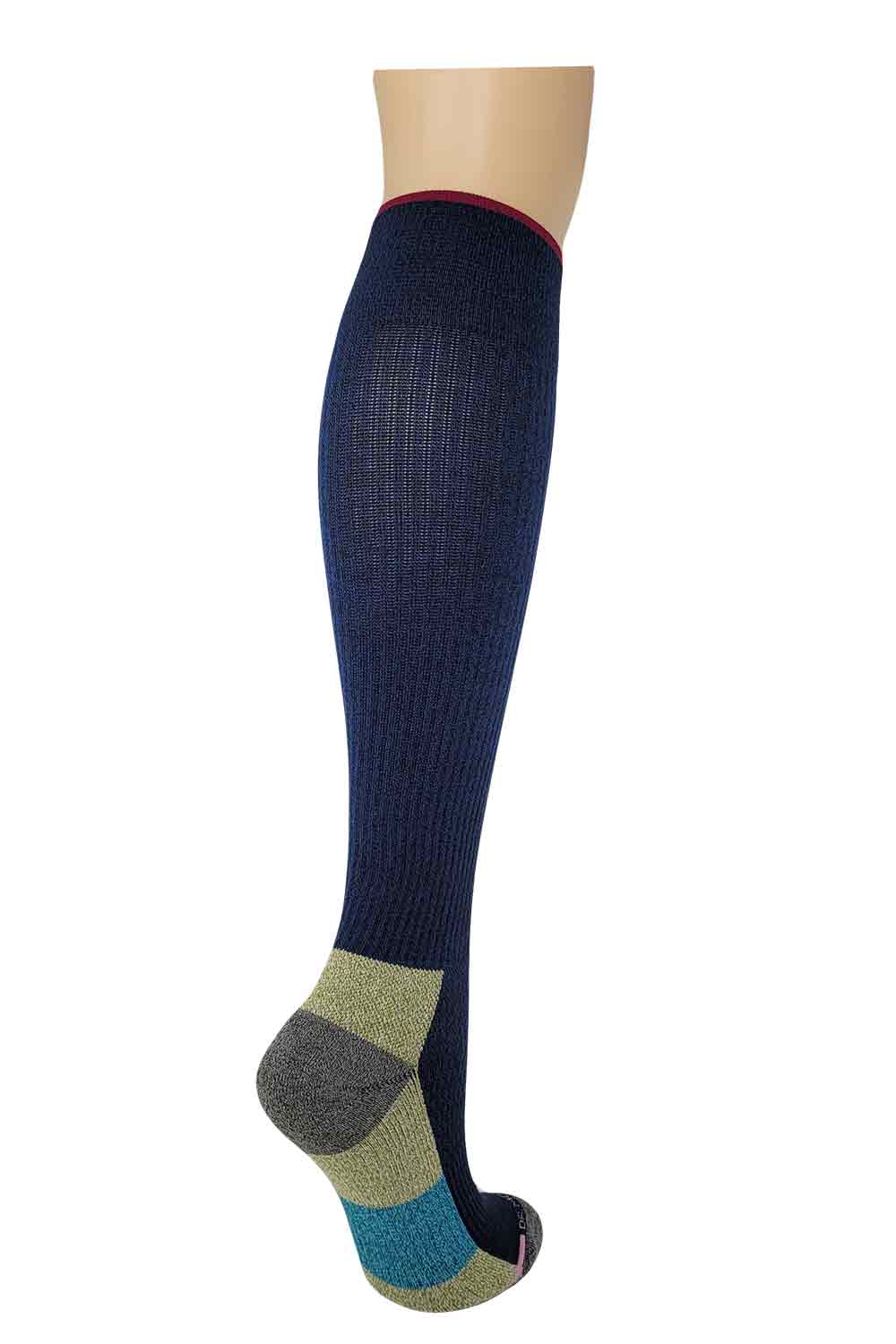 Compression Knee-High Socks | Outdoor Half-Cushion | 8-15 mmHg Dr Motion ( 1 Pair )