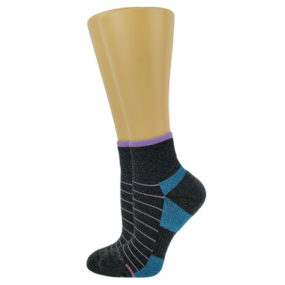Quarter Compression Socks | Dr Motion | Blocks and Stripes (1 Pack)