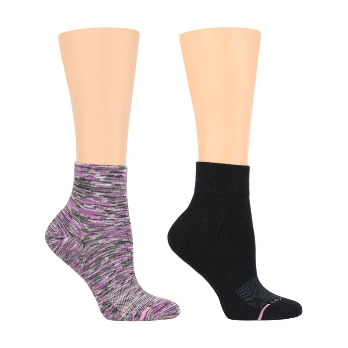 Quarter Compression Socks | Dr Motion Half-Cushion | Space Dye (2 Pack)