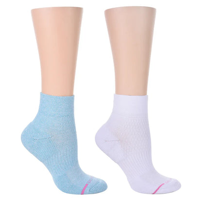 Quarter Compression Socks | Dr Motion Half-Cushion | Plain Colors (2 Pack)