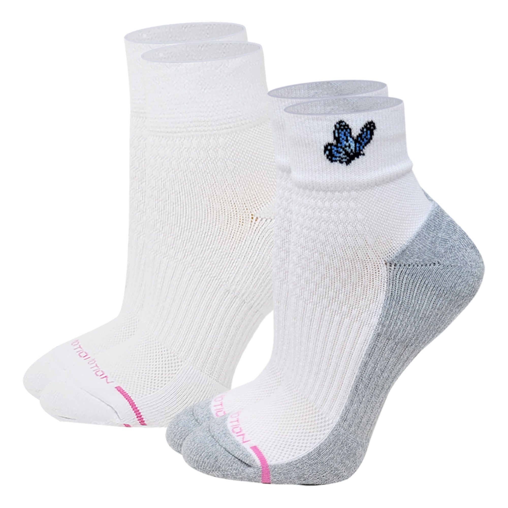 Dr. Motion Butterfly in Blue Quarter Compression Socks | 2 Pack ...