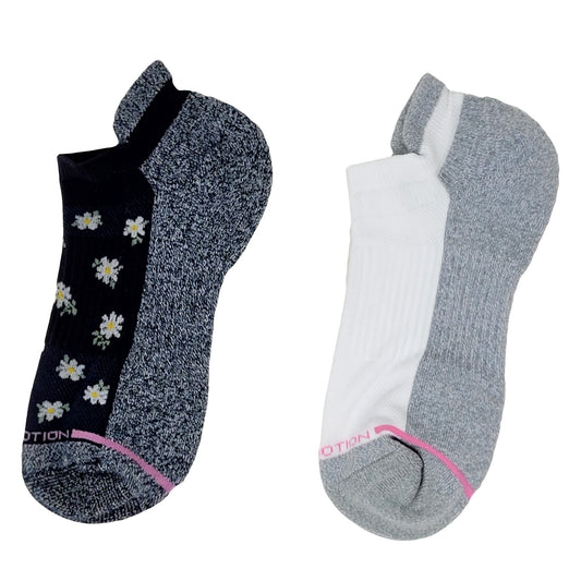 Ankle Compression Socks for women | Navy w/ Daisies | Dr. Motion (2 Pack) (Copy)