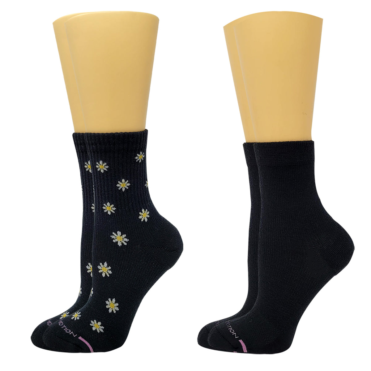 Dr. Motion Women's Mid-Crew Compression Socks 2 Pack