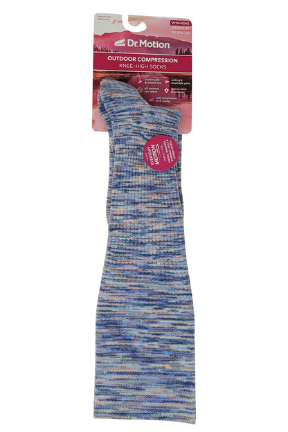 Compression Knee-High Socks for Women | Outdoor Half-Cushion | 8–15 mmHg | Dr. Motion (1 Pair)