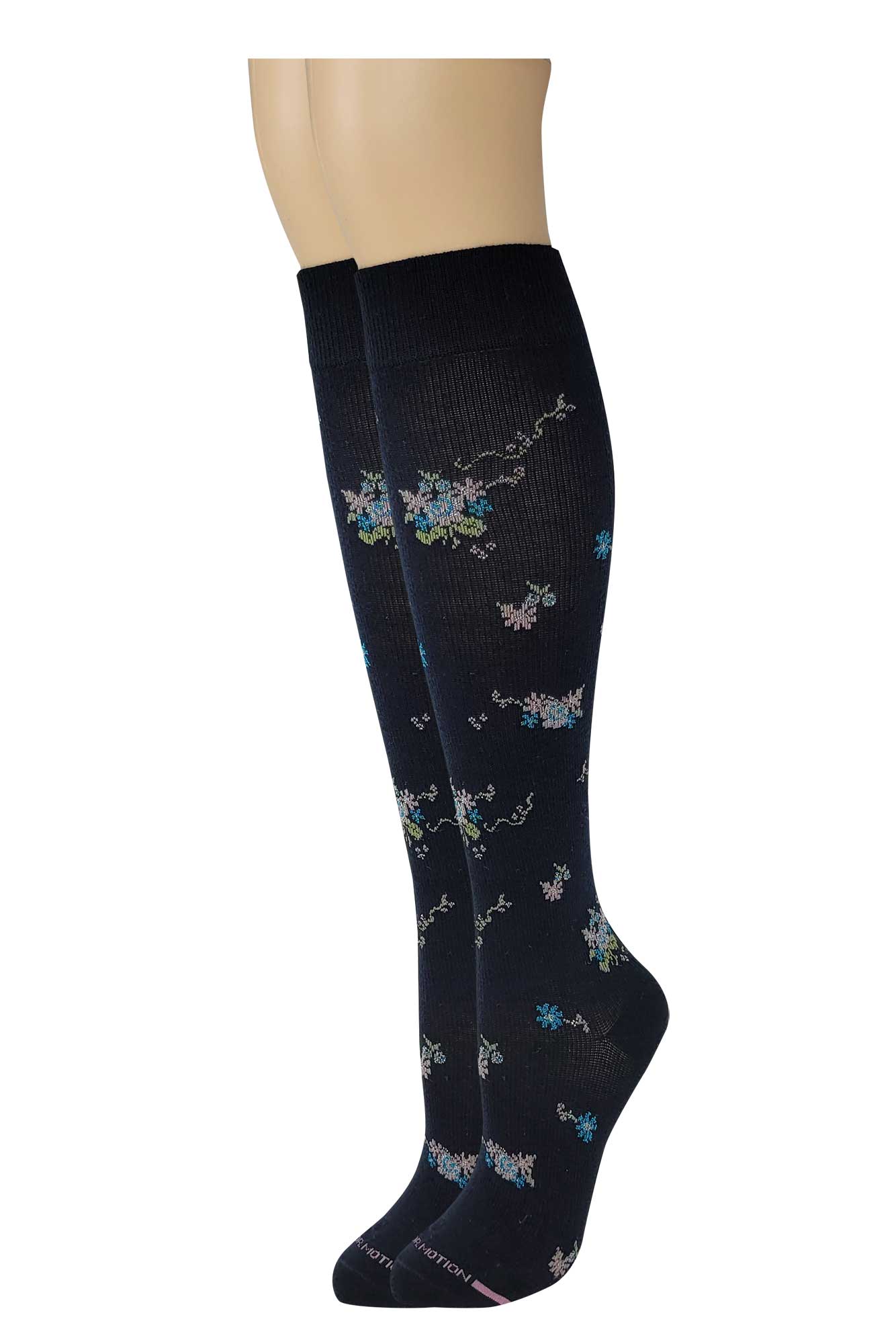 Knee High Compression Socks | Bouquet Floral Design | Women's (1 Pair)