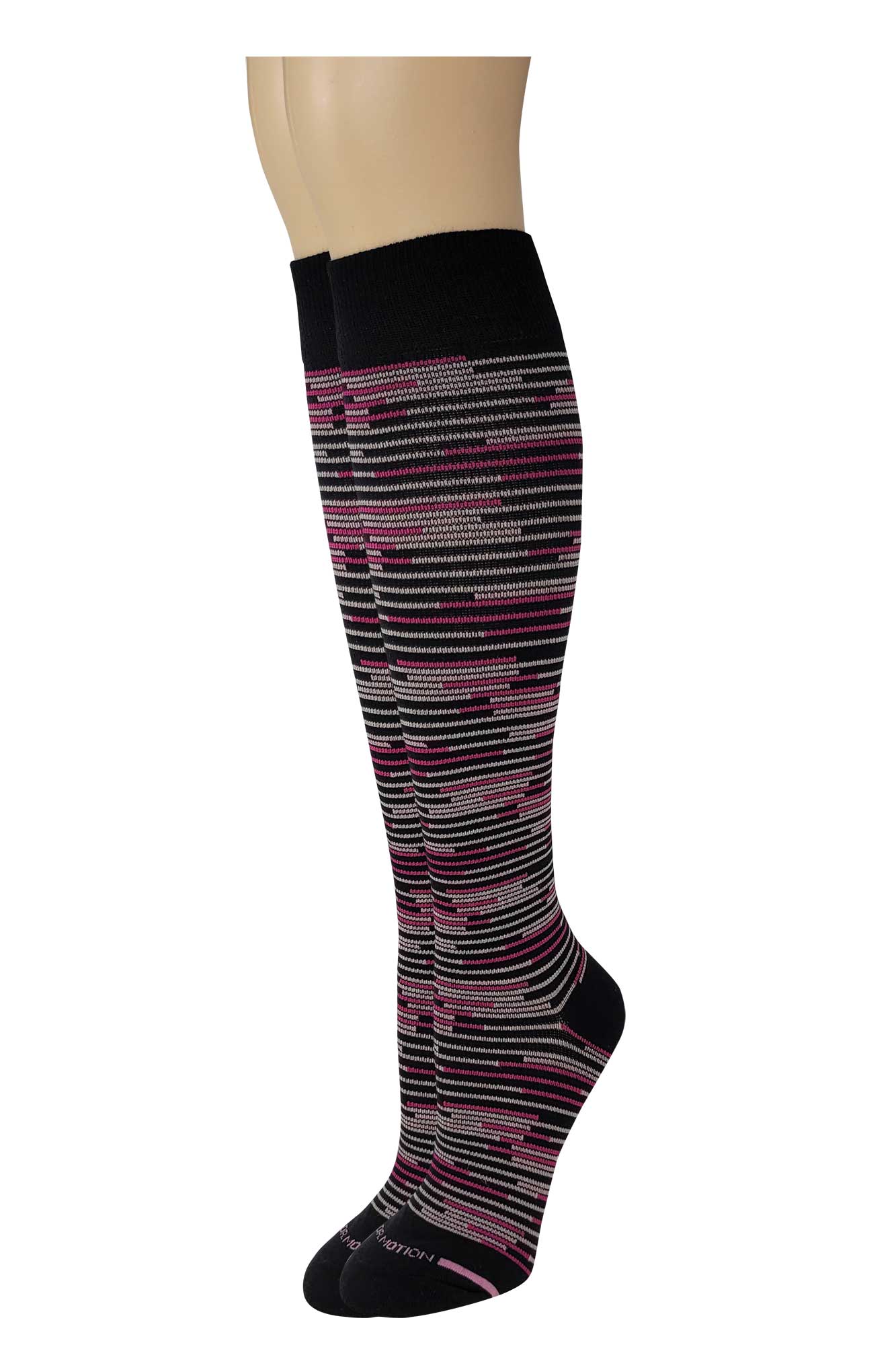 Knee High Compression Socks | Colorful Stripes Design | Women's (1 Pair)