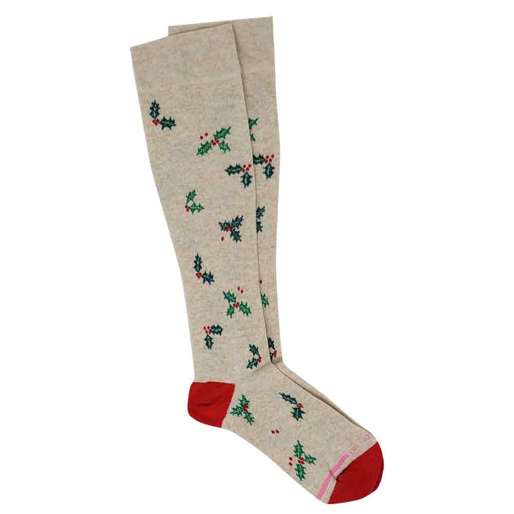 Knee-High Compression Socks | Christmas Holly Dr. Motion | Women (1 Pair)