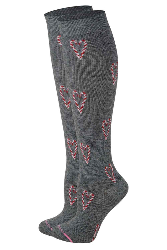 Knee-High Compression Socks | Candy Cane Dr. Motion | Women (1 Pair)