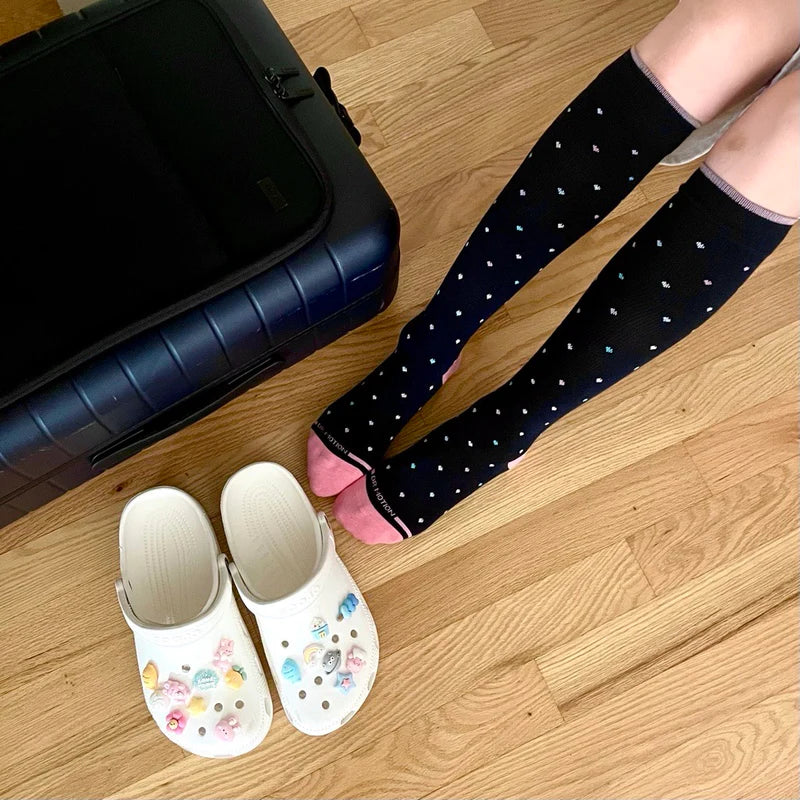 Compression Knee High Socks for women | Dancing dots