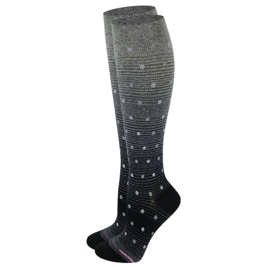 Moderate Everyday Compression Knee-High Socks| Polka Dots| Women's (1 pair)