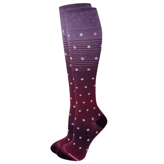 Moderate Everyday Compression Knee-High Socks| Polka Dots| Women's (1 pair)