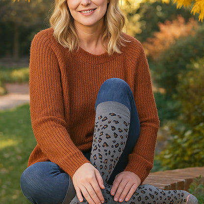 Knee High Compression Socks |Grey Heather| Women's (1 Pair)