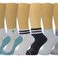 Quarter Compression Socks | Dr Motion | Assorted Half-Cushion ( 6 Pack )