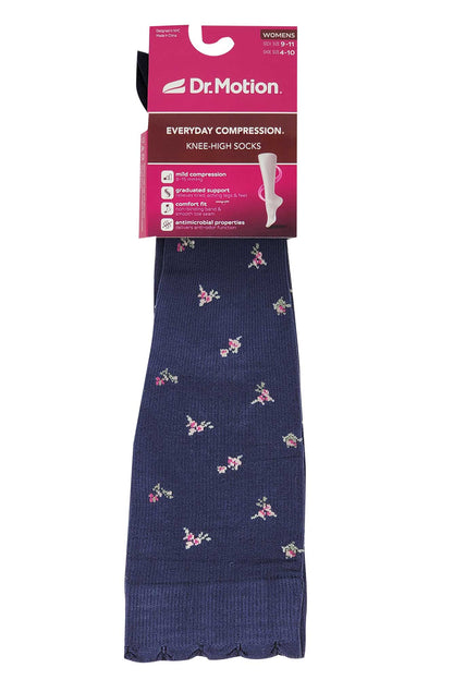 Knee High Compression Socks | Liberty Flower Microfiber | Women's (1 Pair)