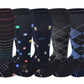 Compression Knee High Socks | Assorted Novelty Print | Men's (6 Pairs)