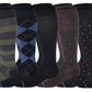 Knee-High Compression Socks | Assorted Design | Dr Motion Men's (6 Pairs)