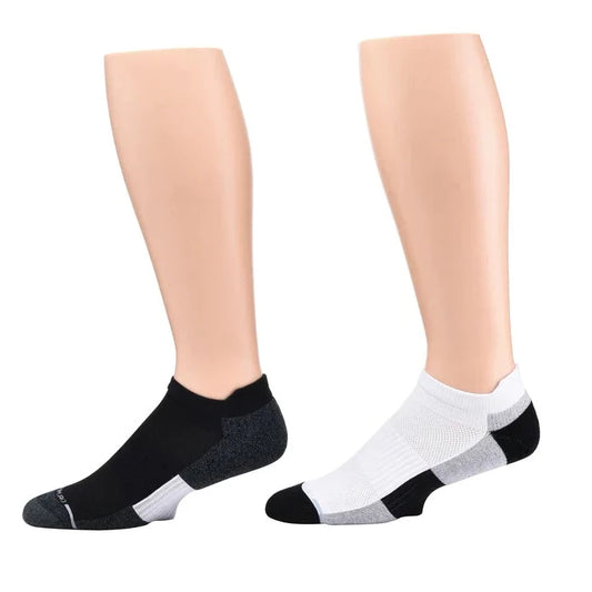 Compression Ankle Socks | Black White Blocks | Men's (2 Pack)