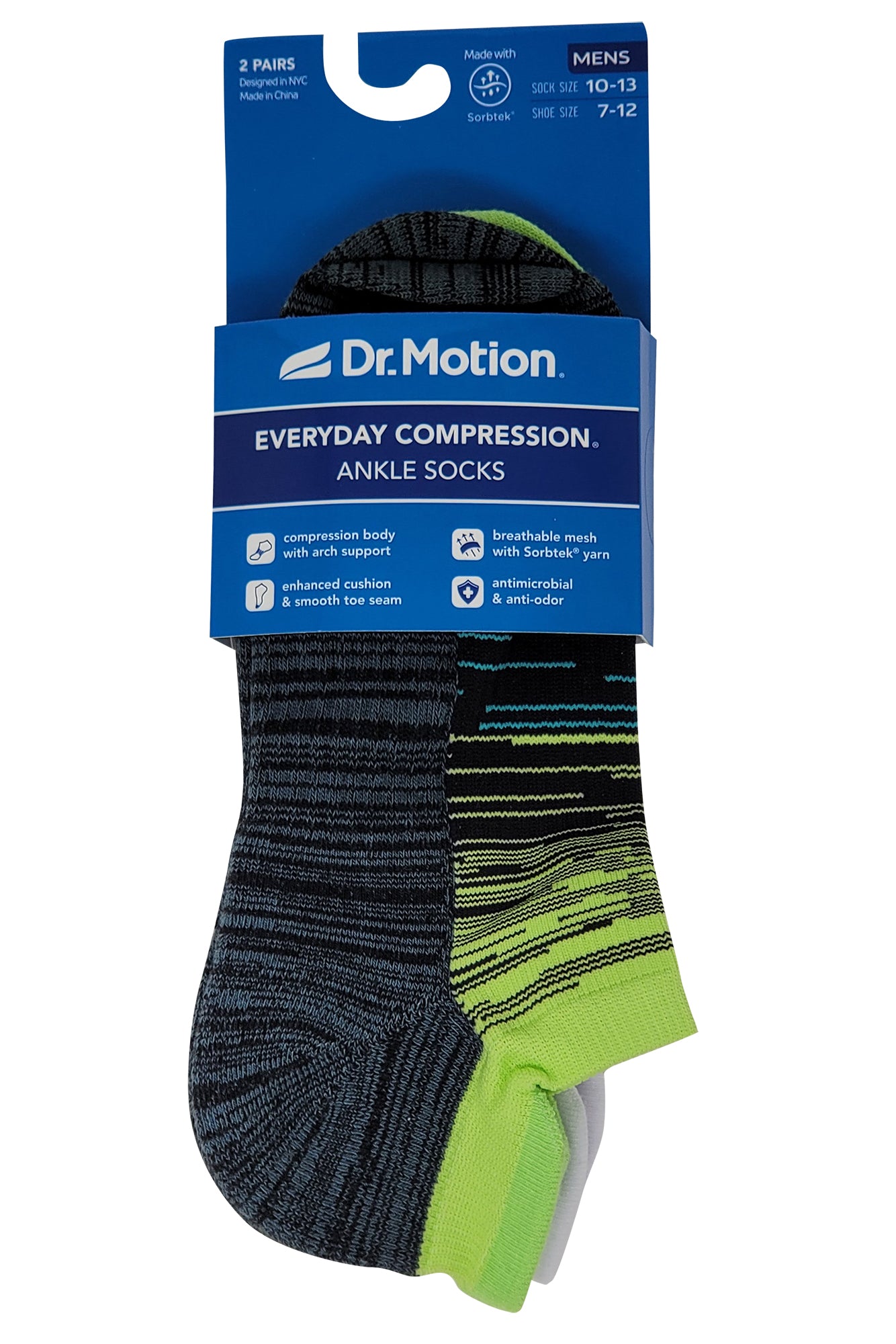 Ankle Compression  Socks For Men | Dr Motion Socks | Ombre