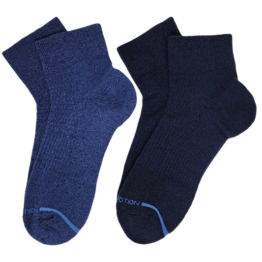 Quarter Compression Socks | Dr Motion Half-Cushion | Solid (2 Pack)