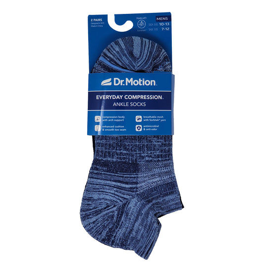 Compression Ankle Socks | Space Dye Navy| Men's (2 Pack)