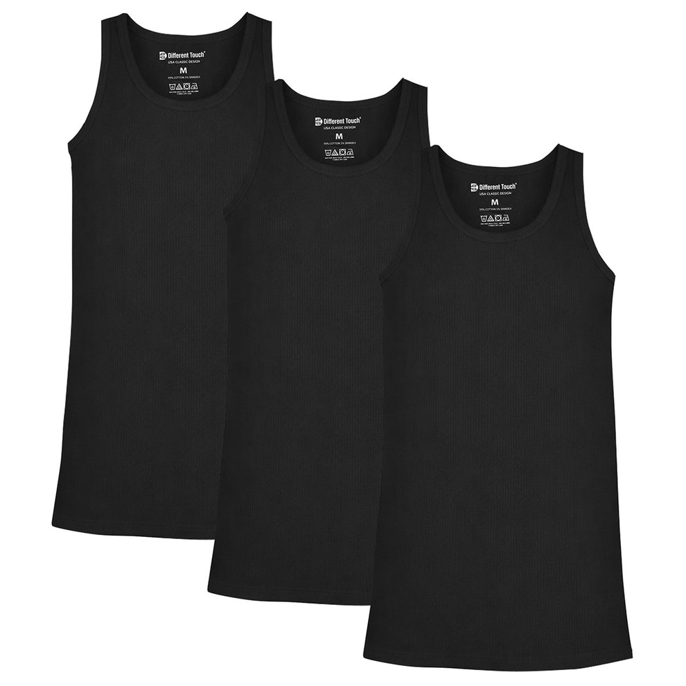 Men’s Ribbed Tank Tops (A-Shirts) 3 Pack | Different Touch – Different ...