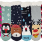 6 Pairs Men Women's Sherpa Fleece Lined Winter Christmas Cozy Fuzzy with Non-Skid Grippers Slipper Socks