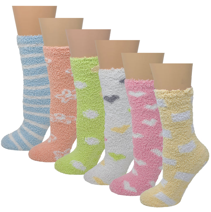 Fuzzy Anti-Slip Socks, Non Slip Fluffy Slipper Socks for Women Girls with  Grippers, Cozy Gifts For Her 4 Pairs