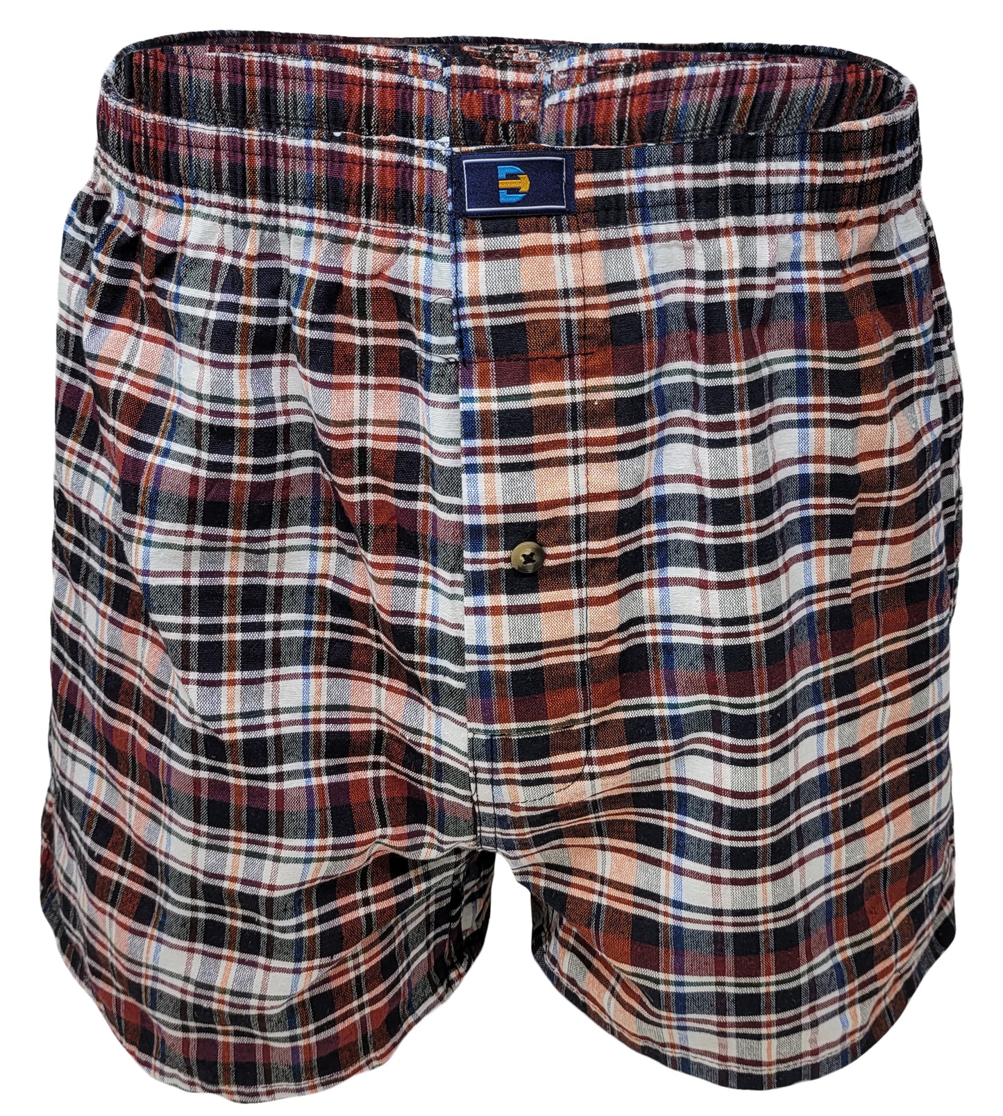 Different Touch Men's Classic Design Plaid Woven Boxer Shorts Underwear (6 Pack)
