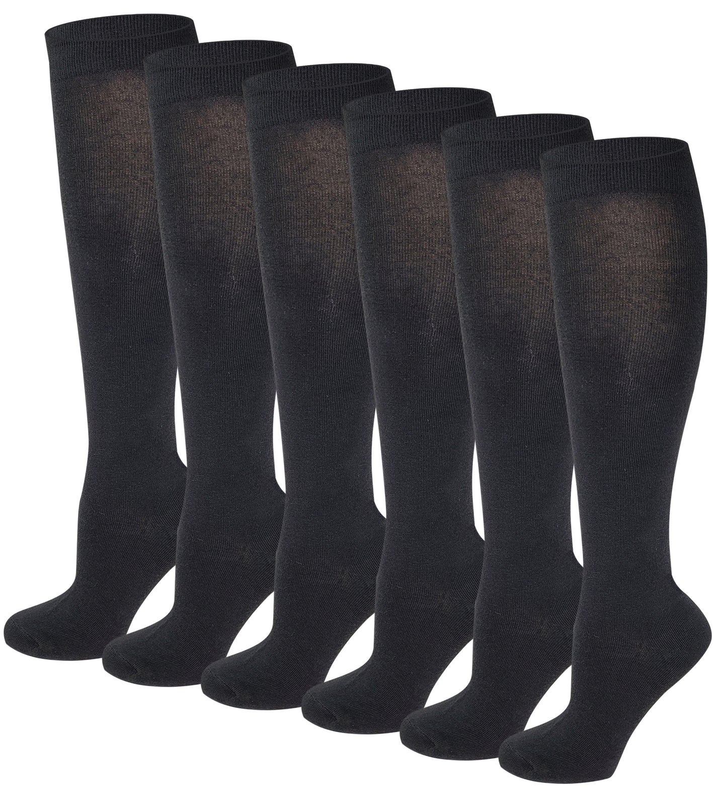 Women  Basic Solid Black color Knee High Socks