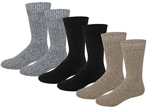 Different Touch 6 pairs Men's Premium Wool Boot Socks
