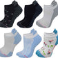 Dr. Motion Women's 6 Pairs Compression Ankle Socks
