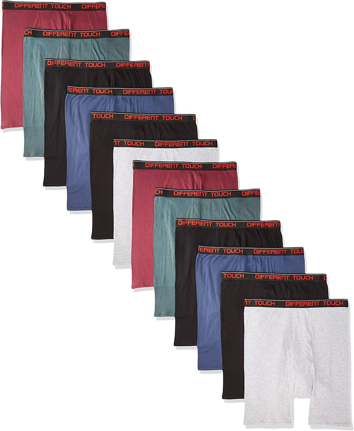 Men's Long Leg Boxer Briefs, Big & Tall Assorted Colors, 12-Pack