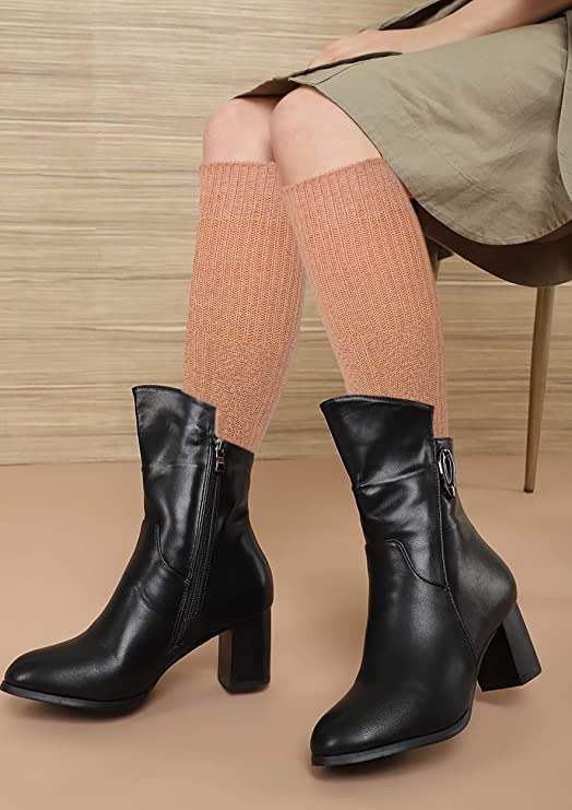 Sumona 6 pairs Women Cable Knit Knee High Winter Boot Socks