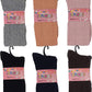 Knee High Boot Socks | Wool Blend Cable Knit Assorted | Womens (6 pairs)
