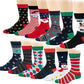 Twelve-pair pack of men’s Christmas dress socks