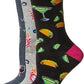 Crew Acrylic Socks | Novelty Assorted Design | Davco Women's (3 Pairs)