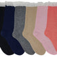 Sumona 6 pairs Women Cable Knit  Winter Boot Crew Socks W/lace