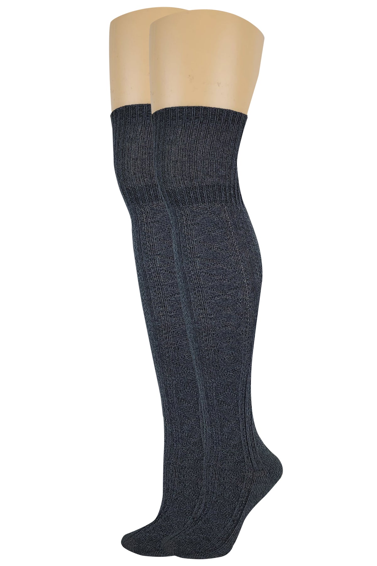 6 Pairs Women Sumona Knit Assorted Colors Over the Knee Socks