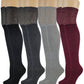 4 Pairs Women Sumona Assorted Color Over the Knee Socks with Lurex Thread