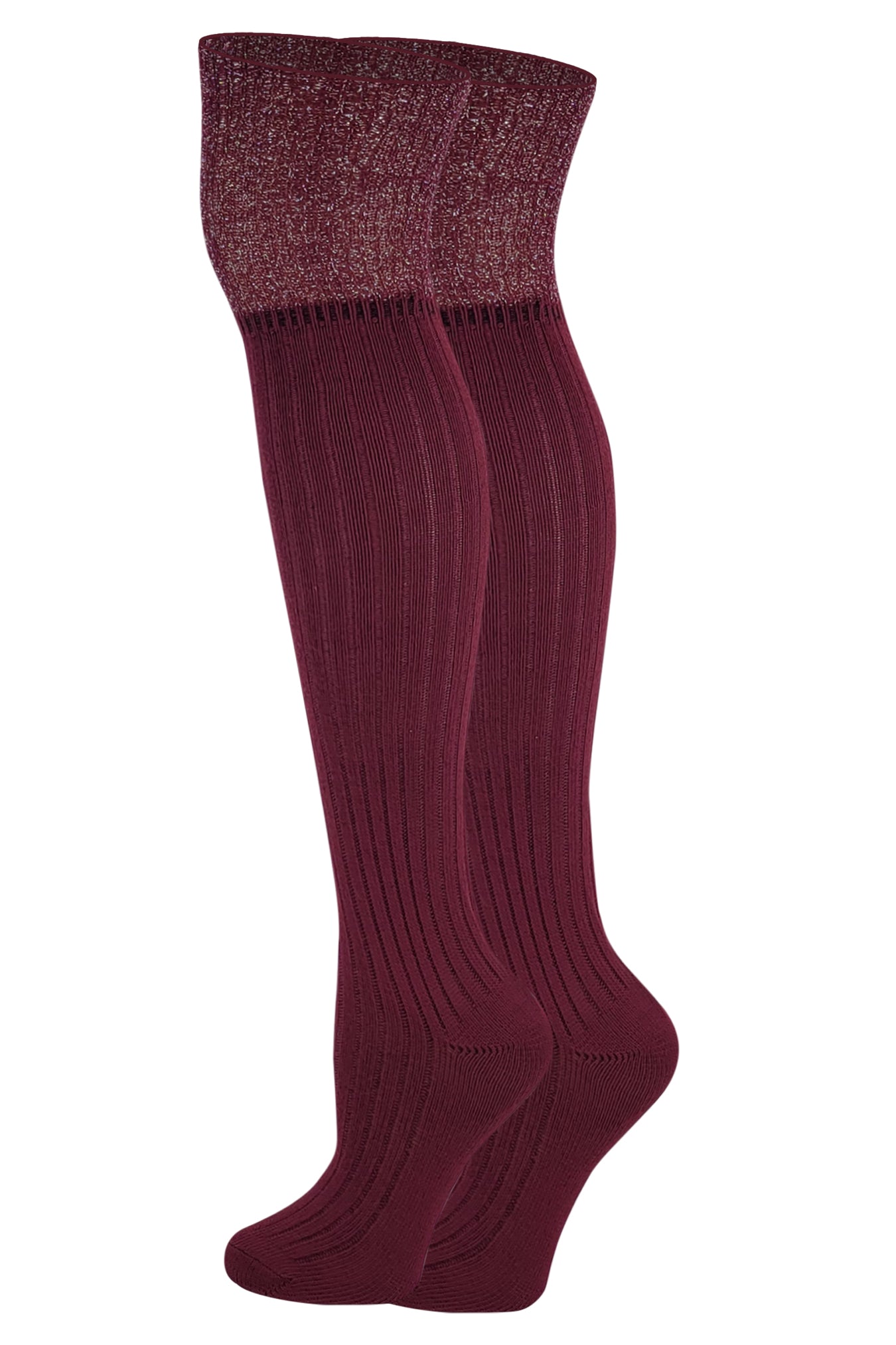 Over the Knee Socks | Assorted Color with Lurex Thread (4 Pairs)