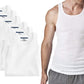 Different Touch 6 Pack Men's Big and Tall Muscle Ribbed Tank Tops A-Shirts Underwear Shirts