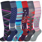 Compression Knee High Socks | Graduated 8-15 mm Hg | Womens (6 Pairs)