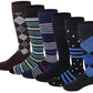 Knee High Compression Socks | Graduated Cotton Mild 8-15 mm Hg | Men's (6 Pairs)